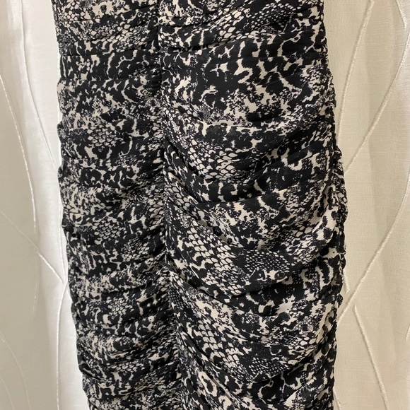 NWT H&M Ruched Animal Print Mini Cocktail Dress - Picture 4 of 10